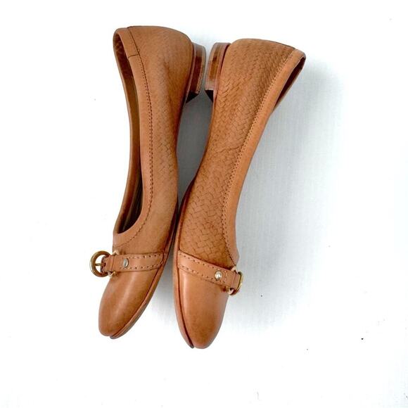 AGL attilio giusti leombruni Monika Cap Toe Ballet Flat tan woven size 35 / 5 US - Picture 9 of 13